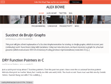 Tablet Screenshot of alexbowe.com